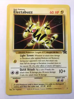 Electabuzz Rare Black Star Promo WB Stamped Pokemon Movie #2 - Image 1