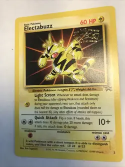 Electabuzz Rare Black Star Promo WB Stamped Pokemon Movie #2 - Image 2