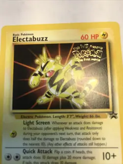 Electabuzz Rare Black Star Promo WB Stamped Pokemon Movie #2 - Image 3
