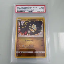 Pokemon TCG Shining Rayquaza 56/73 Shining Legends EN Holo PSA 8 2017 - Image 1