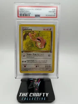 1999 Pokemon Jungle - #38 Lickitung [1st Edition] PSA 8 - Image 1