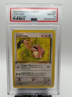 1999 Pokemon Jungle - #38 Lickitung [1st Edition] PSA 8 - Image 2