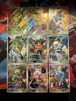 Pokemon First Partners Illustration Collection Series 2 Full Set in hand NM - Image 1