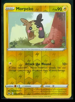 Pokemon MORPEKO 078/202 Sword & Shield RARE Rev Holo - - MINT - Image 1