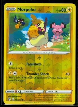 Pokemon MORPEKO 036/072 Shining Fates - Rev Holo - - MINT - Image 1