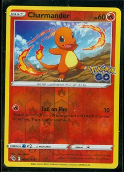 Pokemon CHARMANDER 008/078 - Pokemon GO - Rev Holo - - MINT - Image 1
