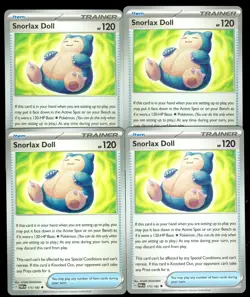 Pokemon SNORLAX DOLL 175/182 Paradox Rift - - MINT 4X - Image 1