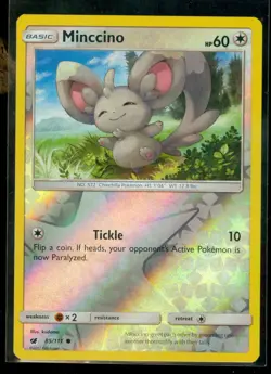 Pokemon MINCCINO 85/111 - Crimson Invasion Rev Holo - MINT - Image 1