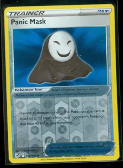 Pokemon PANIC MASK 165/196 - Lost Origin - Rev Holo - MINT - Image 1