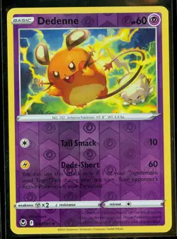 Pokemon DEDENNE 085/195 - Silver Tempest - Rev Holo - - MINT - Image 1