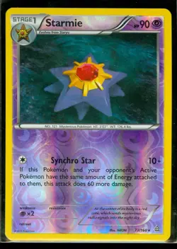 Pokemon STARMIE 73/160 - XY Primal Clash RARE Rev Holo - NEAR MINT/MINT - Image 1