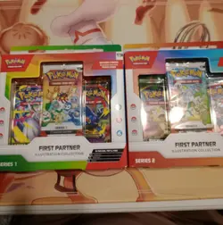 2 boxes of First Partner Illustration Collection Series 1 and 2 Pokemon TCG - Image 1