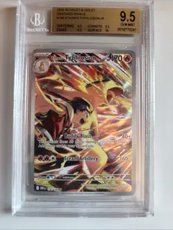 2025 Pokemon Scarlet & Violet Destined Rivals Ethan’s Typhlosion #190 IR BGS 9.5 - Image 2
