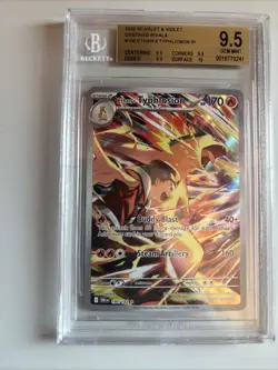 2025 Pokemon Scarlet & Violet Destined Rivals Ethan’s Typhlosion #190 IR BGS 9.5 - Image 4