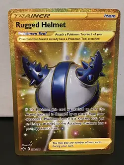 Rugged Helmet 228/198 Holo Gold Secret Rare Pokemon Chilling Reign - Image 1