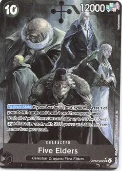 ONE PIECE Five Elders (Alternate Art) #OP13-082 Foil Carrying On His Will NM - Image 1