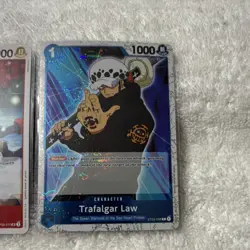 One Piece CCG Bandai OP05-010 Nico Robin, ST03-008 Trafalgar Law JR Foil - Image 3