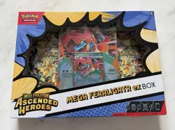 Pokemon TCG Mega Evolution Ascended Heroes Mega Feraligatr ex Box Sealed New UK - Image 1