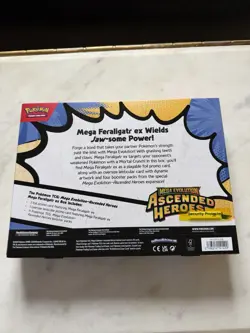 Pokemon TCG Mega Evolution Ascended Heroes Mega Feraligatr ex Box Sealed New UK - Image 2