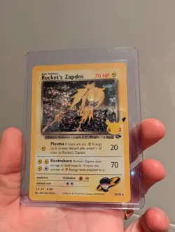 Pokemon TCG Rocket's Zapdos Celebrations: Classic Collection 15/132 - Image 1