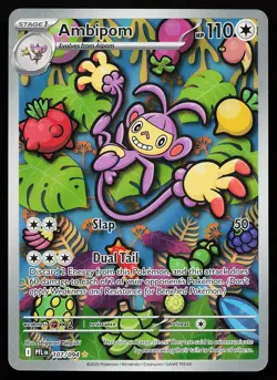 Ambipom 107/094 Holo Illustration Rare Phantasmal Flames Pokemon Card - Image 1