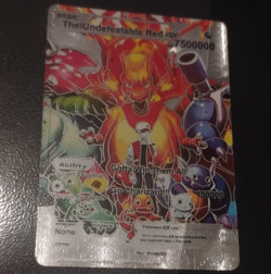 Pokemon TCG The Undefeatable Red EX Holo Charizard Custom Card English - Image 1