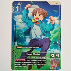 GUNDAM CARD GAME GD04-081 R+ USO EWIN - HOLO FOIL - PHANTOM ARIA - Image 1
