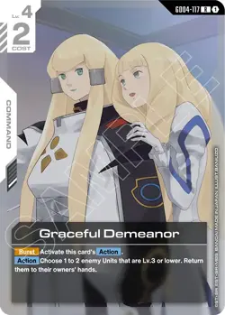 GUNDAM CARD GAME GD04-117 R - GRACEFUL DEMEANOR - FOIL - GD04 - Image 1