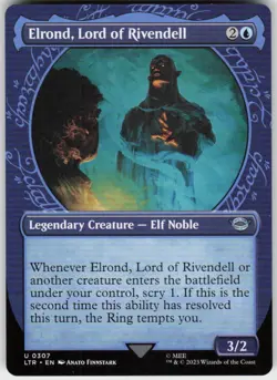 Elrond, Lord of Rivendell (Showcase) 307 MTG Normal Universes Beyond: The Lord o - Image 1