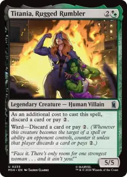 ~ Titania, Rugged Rumbler ~ NM ~ Marvel Super Heroes ~ MTG ~ - Image 1