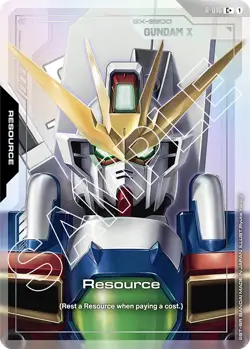 GUNDAM CARD GAME RESOURCE CARD - GUNDAM X R-016 C+ FOIL - GD02 DUAL IMPACT - Image 1