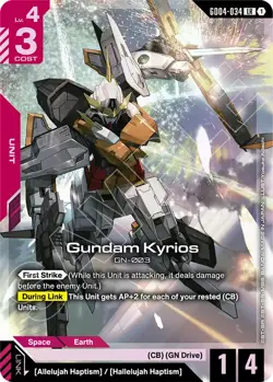 GUNDAM CARD GAME GD04-034 GUNDAM KYRIOS - FOIL - GD04 PHANTOM ARIA - Image 1