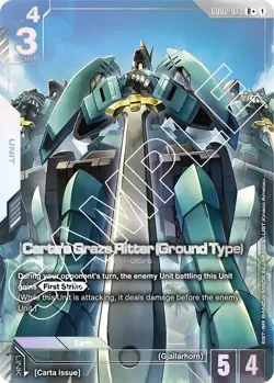Gundam Card Game GD02 - Carta's Graze Ritter (Ground Type) GD02-073 R+ - Image 1