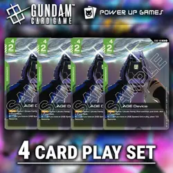 Gundam Card Game GD02 - AGE DEVICE (GD02-103 R) 4 CARD PLAY SET - Image 1