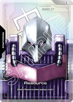 GUNDAM CARD GAME RESOURCE CARD - QUBELEY R-014 C+ FOIL - GD02 DUAL IMPACT - Image 1