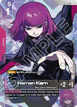 Gundam Card Game GD02 - HAMAN KARN (GD02-091 R+) - Image 1
