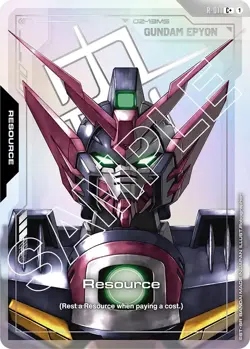 Gundam Card Game GD02 - FOIL GUNDAM EPYON RESOURCE CARD (R-011 C+) - Image 1