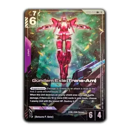 GUNDAM CARD GAME GD03-049 GUNDAM EXIA (TRANS AM) (LR+) FOIL - STEEL REQUIEM - Image 1
