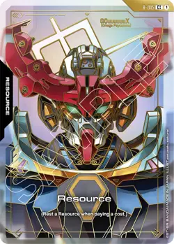 GUNDAM CARD GAME RESOURCE CARD - GQUUUUUUX R-015 C++ FOIL - GD02 SUPER PARALLEL - Image 1