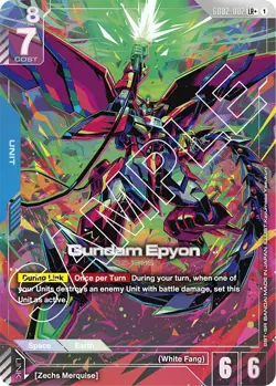 GUNDAM CARD GAME GD02-002 LR+ GUNDAM EPYON - FOIL - GD02 - Image 1