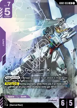 Gundam Card Game GD02 - Gundam X (GD02-053 LR) - Image 1