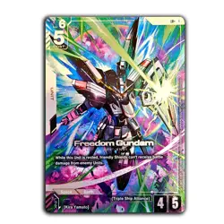 GUNDAM CARD GAME GD03-070 FREEDOM GUNDAM (LR+) FOIL CARD - STEEL REQUIEM - Image 1