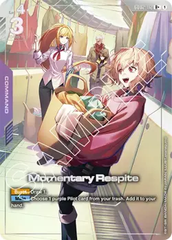 GUNDAM CARD GAME GD02-112 R+ MOMENTARY RESPITE - FOIL - GD02 DUAL IMPACT - Image 1