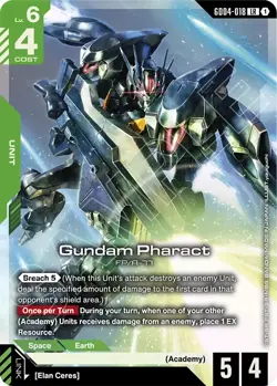 GUNDAM CARD GAME GD04-018 GUNDAM PHARACT - FOIL - GD04 PHANTOM ARIA - Image 1