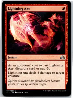Magic the Gathering Lightning Axe Shadows over Innistrad x1 MTG Free Shipping! - Image 1