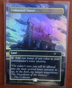 Magic the Gathering Command Tower 0001 Marvel Super Heroes Exclusive Promo Foil - Image 1