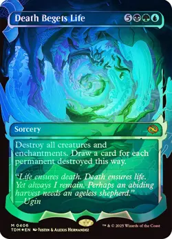 MTG FOIL Death Begets Life Showcase - Tarkir: Dragonstorm #406 - Image 1
