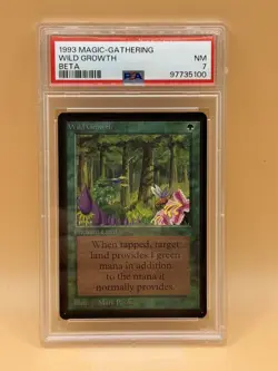 Wild Growth – MTG Beta (1993) – PSA 7 NM – Magic the Gathering - Image 1