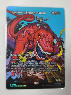 MTG Ravenous Tyrannosaurus FOIL MAR English Full Art - Image 3