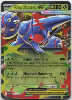 Mega Heracross ex 004/094 Phantasmal Flames Pokemon - Image 1